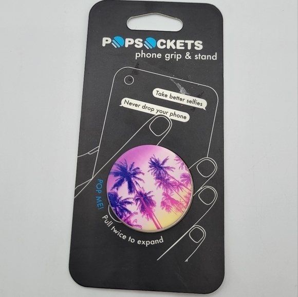 Popsockets California Dreamin Sunset Palm tree Grip & Stand - Picture 1 of 4